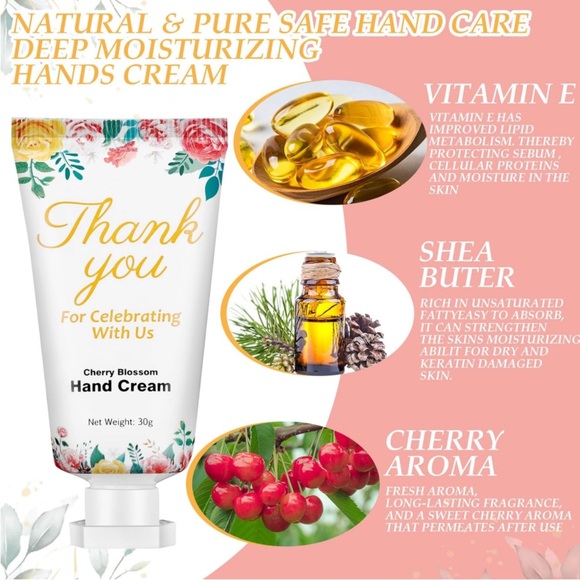 Sacubee 25 Pieces Thank You Hand Cream Bulk Floral NWT - Picture 7 of 9